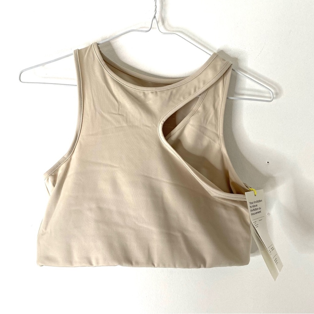 H&M Neutral Crossover Wrap Cropped Top NWT Cream